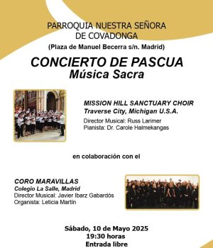 Concierto de Pascua: música sacra en la parroquia Ntra. Sra. de Covadonga