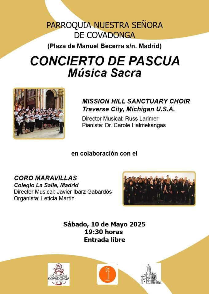 Concierto de Pascua: música sacra en la parroquia Ntra. Sra. de Covadonga