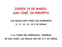 19 DE MARZO,SAN JOSÉ, ES PRECEPTO