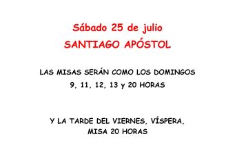 Santiago Apóstol, precepto