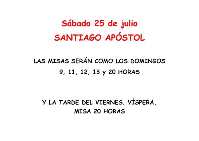 Santiago Apóstol, precepto