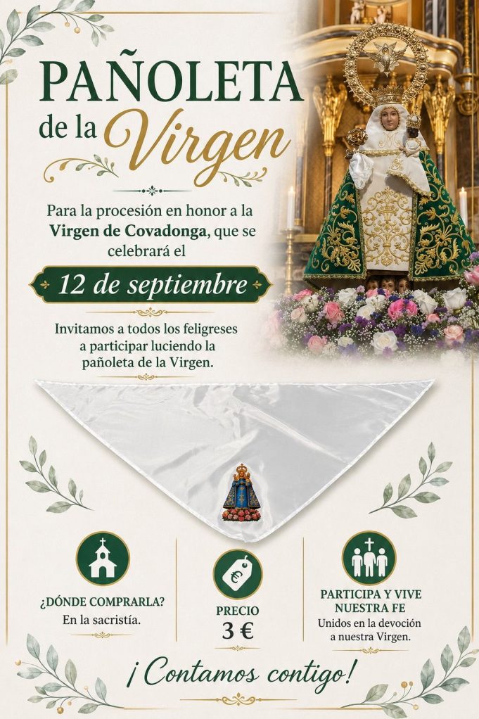 Pañoleta de la Virgen de Covadonga