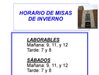 Misas: horario de invierno