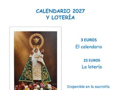 Calendario de la parroquia 2027 y lotería de Navidad